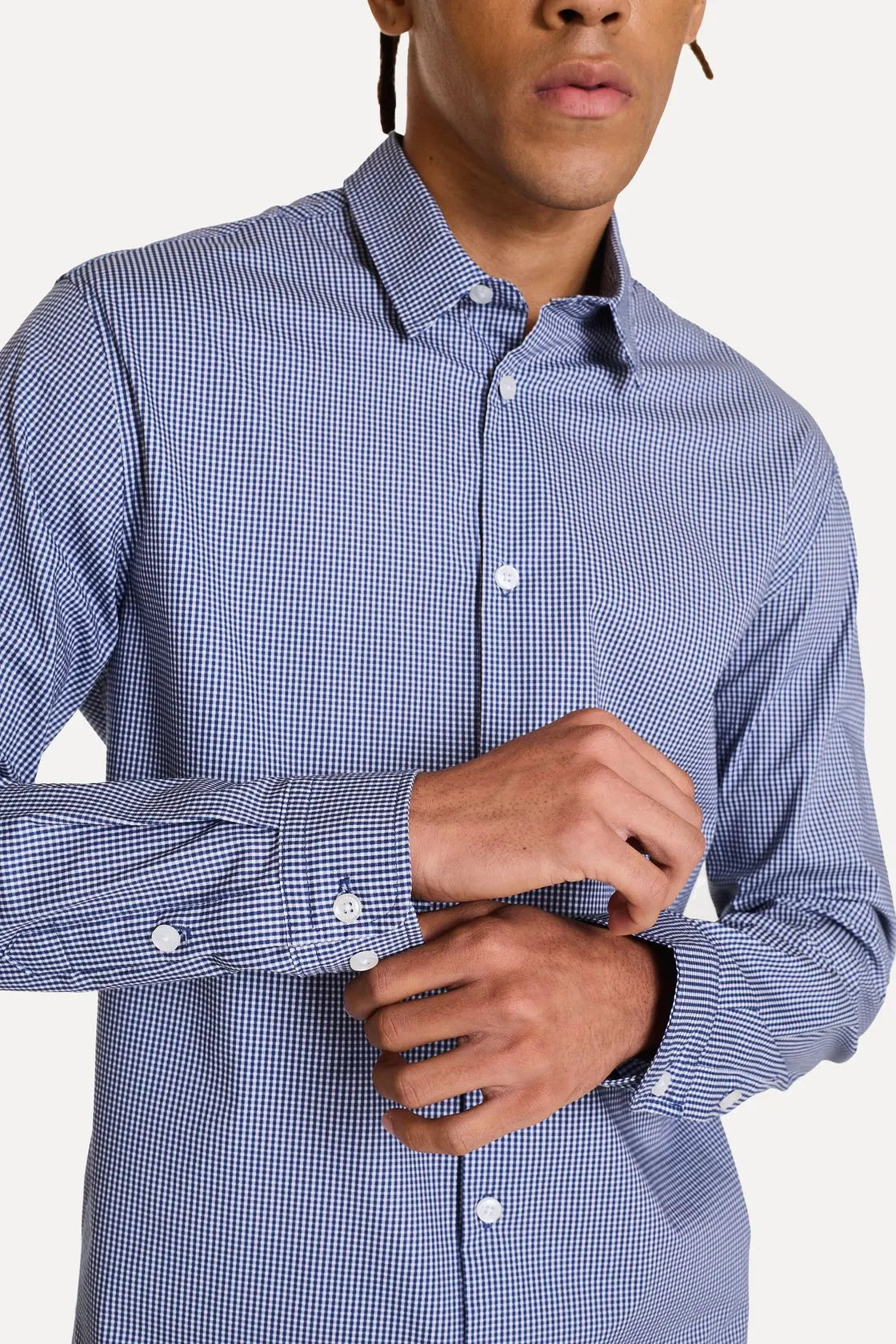 3699 - Camisa ML Tricoline Xadrez