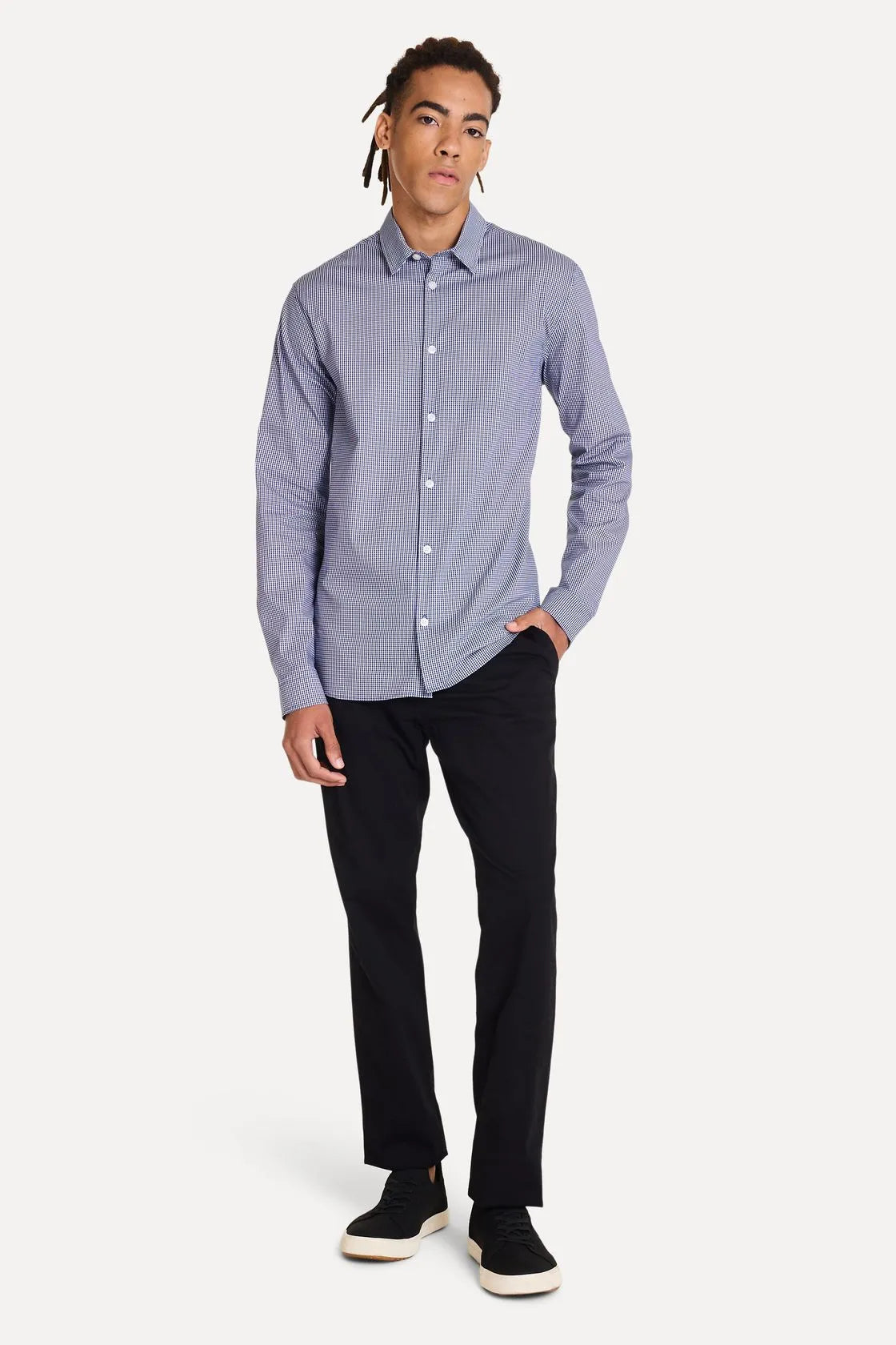 3699 - Camisa ML Tricoline Xadrez