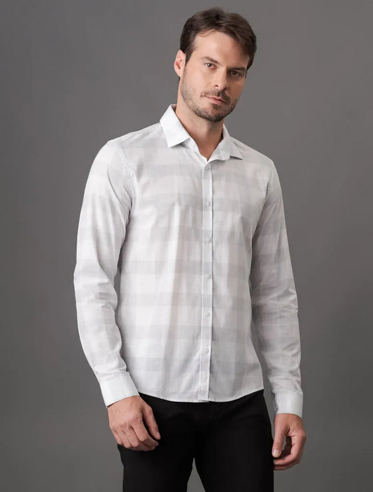 CAMISA MANGA LONGA SLIM LIGTH CHECK XADREZ